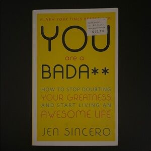 Yellow 'You Are a Badass' Book by Jen Sincero